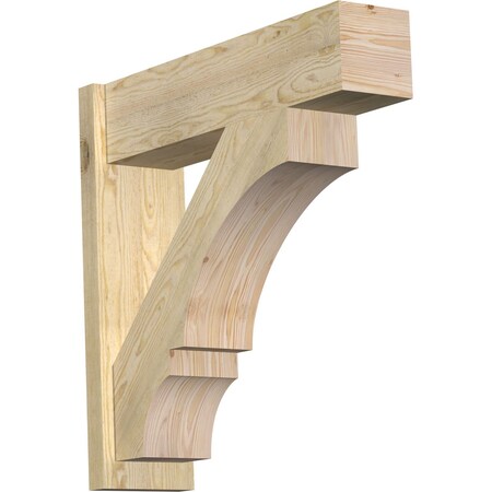 Ekena Millwork Balboa Block Rough Sawn Outlooker, Douglas Fir, 8"W x 30"D x 30"H OUT08X30X30BOA05RDF